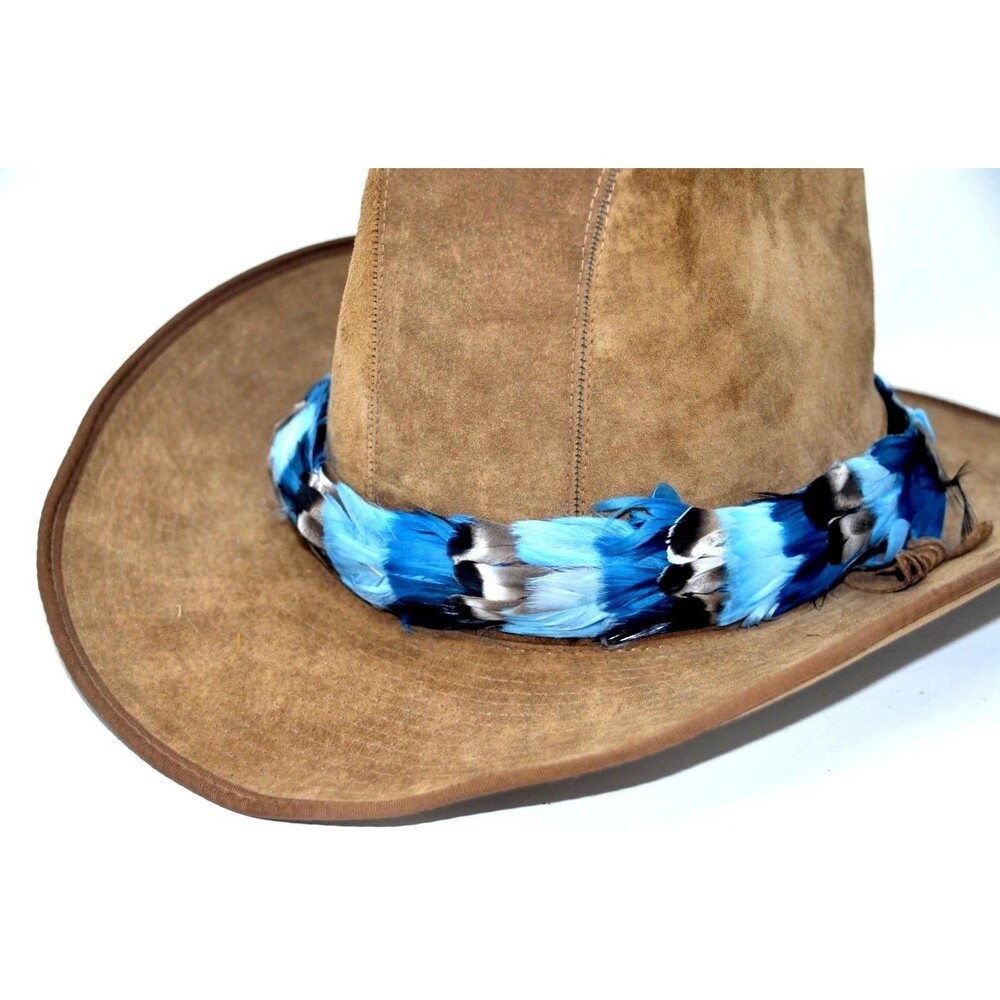 Artel Cowboy Hat Western with 4 Feather Hatbands USA Vintage  6 7/8